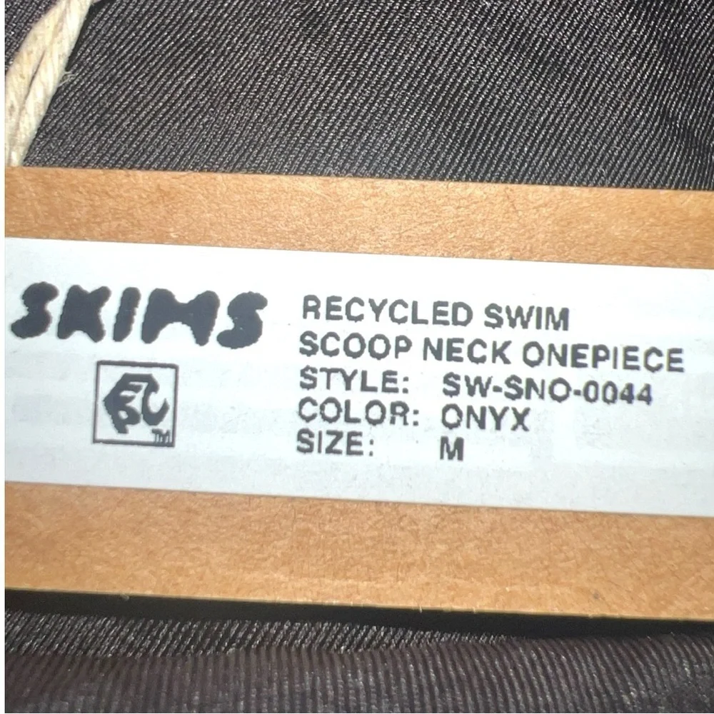 SKIMS RECYCLED SWIM SCOOP NECK ONEPIECE | STYLE: SW-SNO-0044 | COLOR: ONYX | NEW